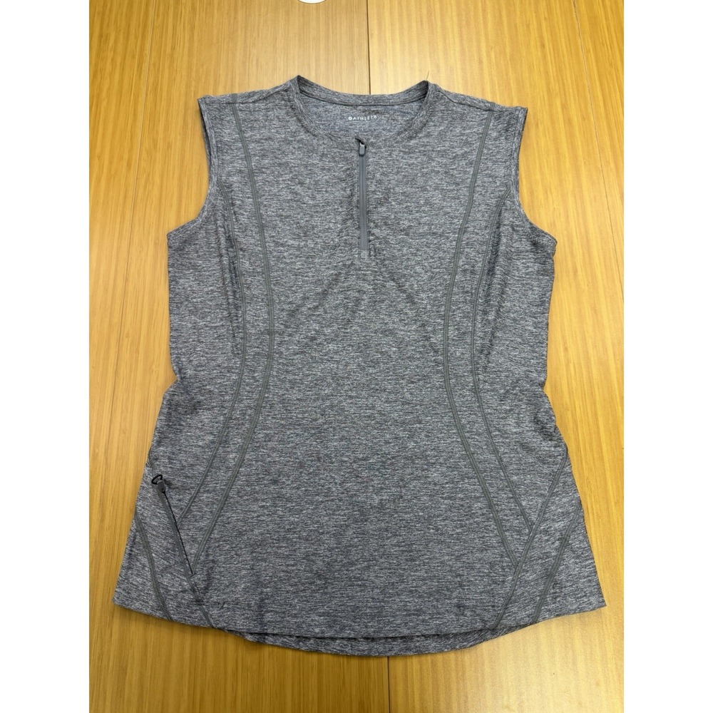 Athleta Pacifica Illume UPF Fitted Tank Top Women's Size Large Heather Gray